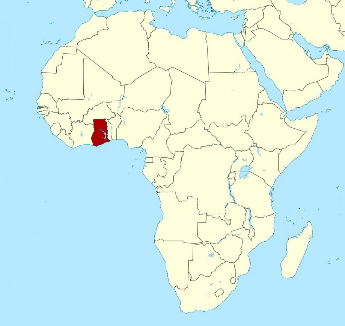 karta afrike pokazuje gane
