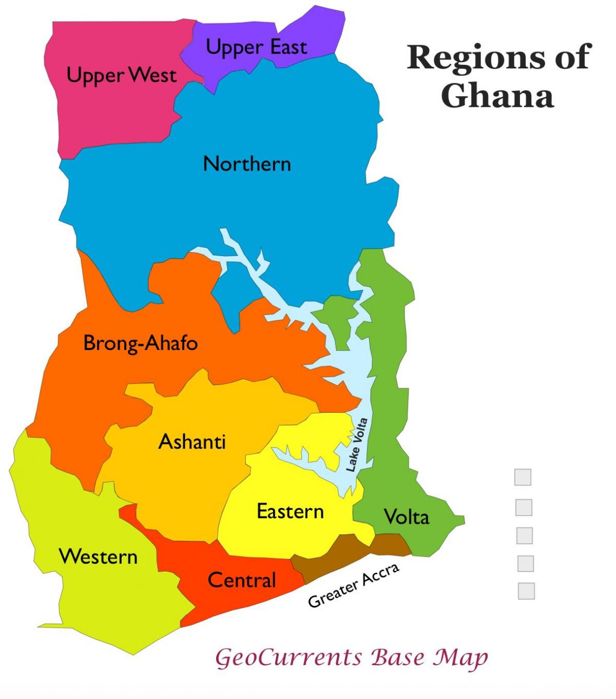 mapa gana pokazuje regionima